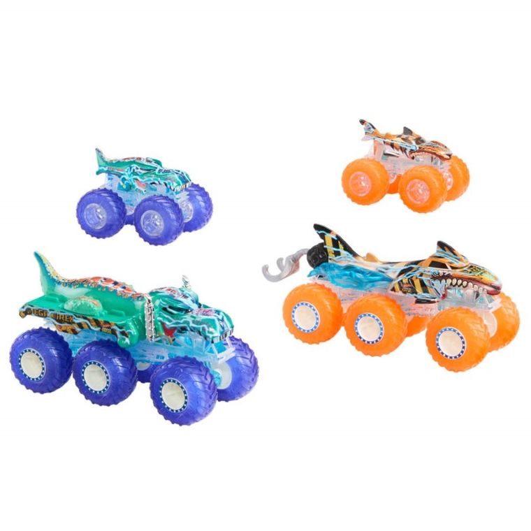Hot Wheels, Monster Trucks, Power Smashers, set de masini