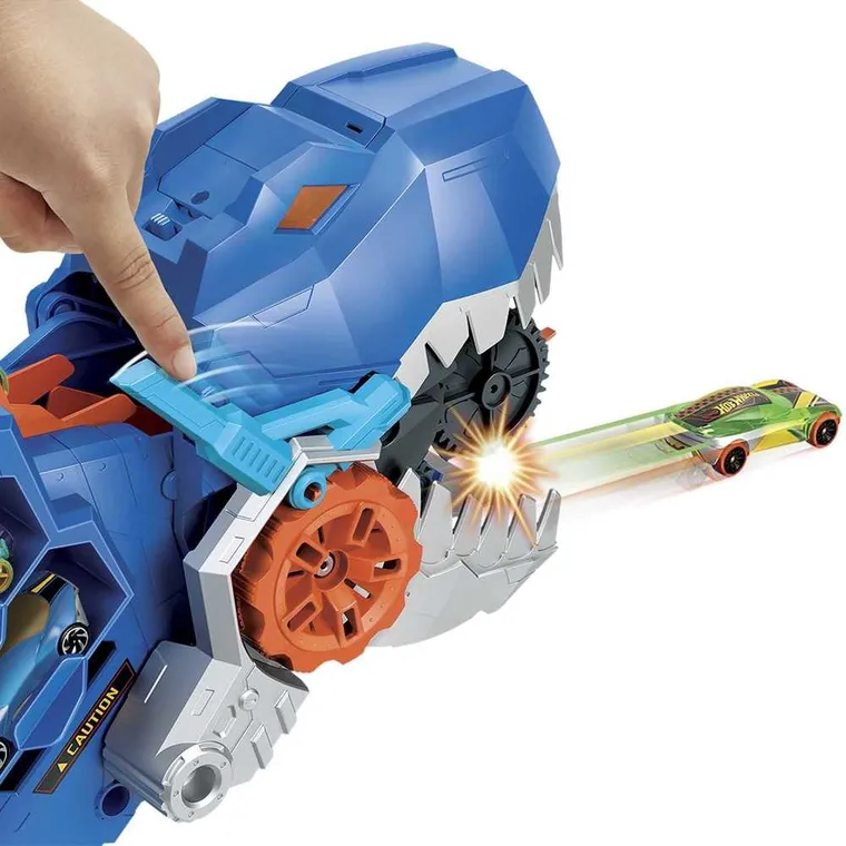 Hot Wheels, T-Rex Mega Transporter, set de joaca cu masina mare