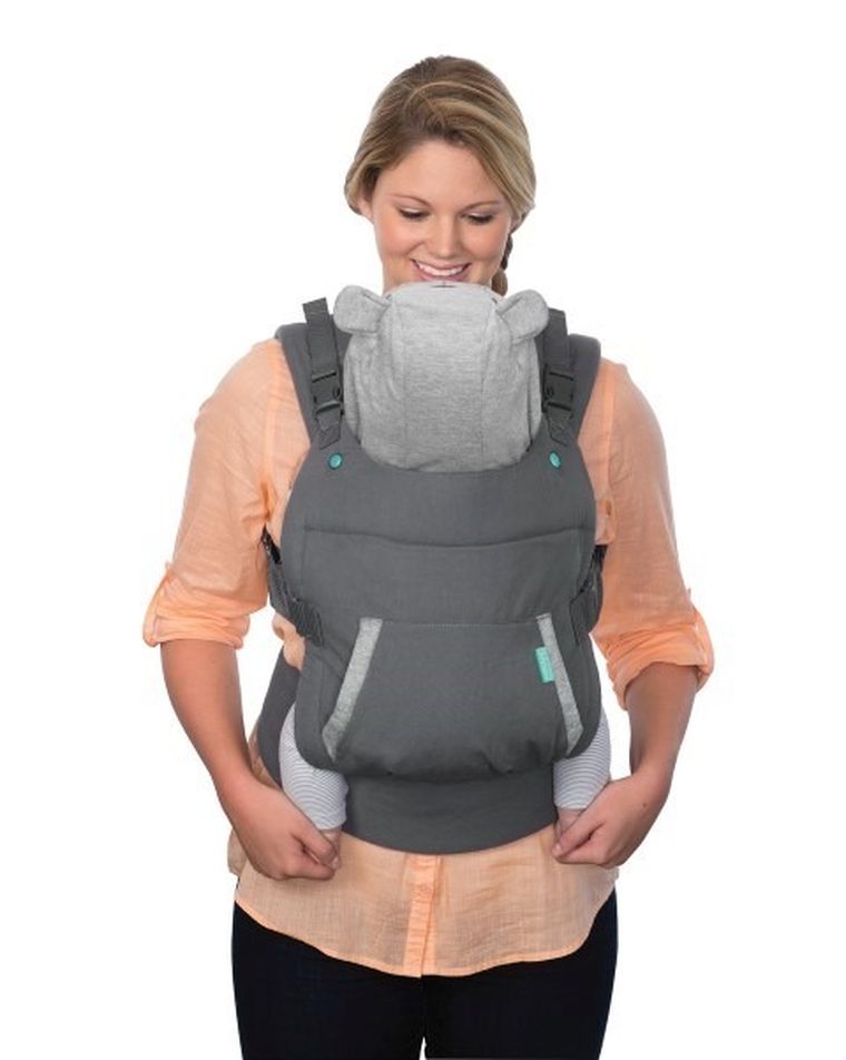 Infantino, marsupiu port-bebe ergonomic cu gluga