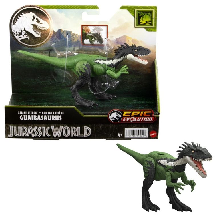 Jurassic World, Strike Attack, Guaibasaurus, figurina dinozaur, HTK63