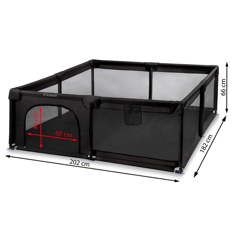 Kidwell, Fanko, tarcul pentru copii, negru, 180-200 cm