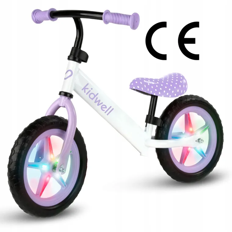 Kidwell, Rebel LED, bicicleta fara pedale, alb-violet