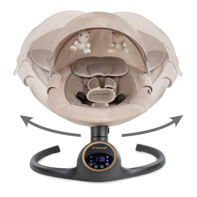 Kidwell, Reve, Scaun electric pentru bebelusi, 2in1, bej-auriu