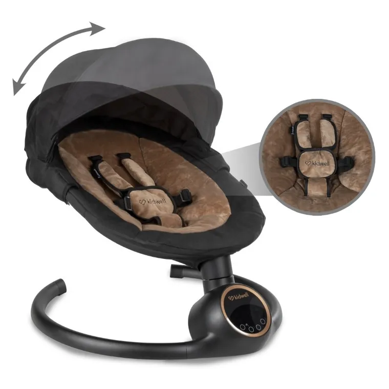 Kidwell, Reve, Scaun electric pentru bebelusi, 2in1, negru-auriu