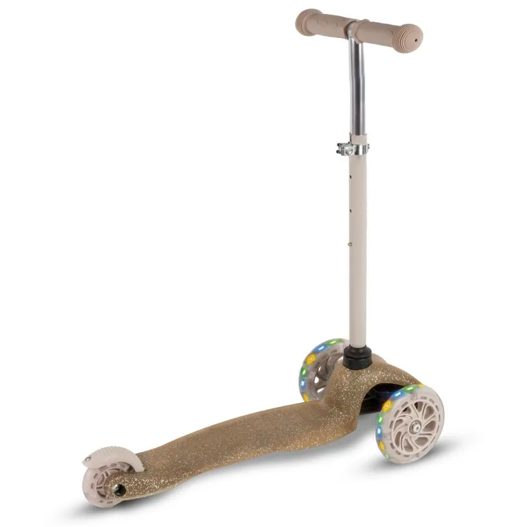 Kidwell, Uno, trotineta cu 3 roti LED, gold