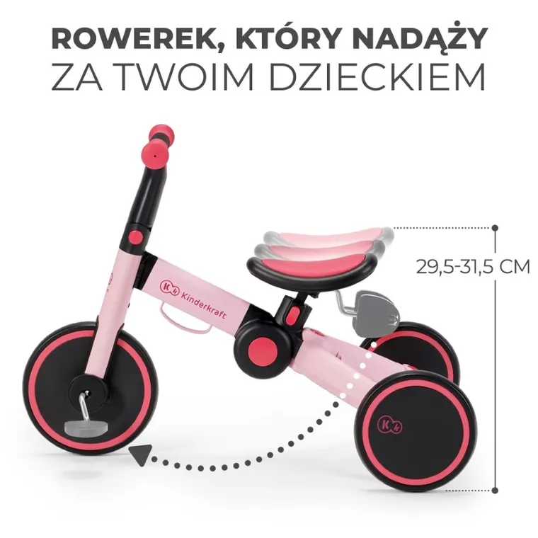 Kinderkraft, 4Trike, tricicleta, Candy Pink
