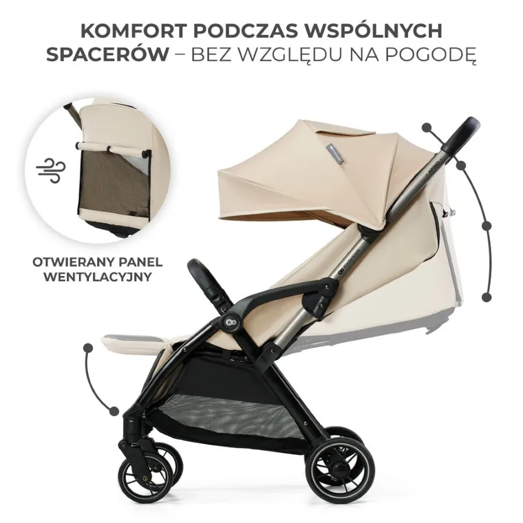 Kinderkraft, Apino, carucior sport, Dune Beige