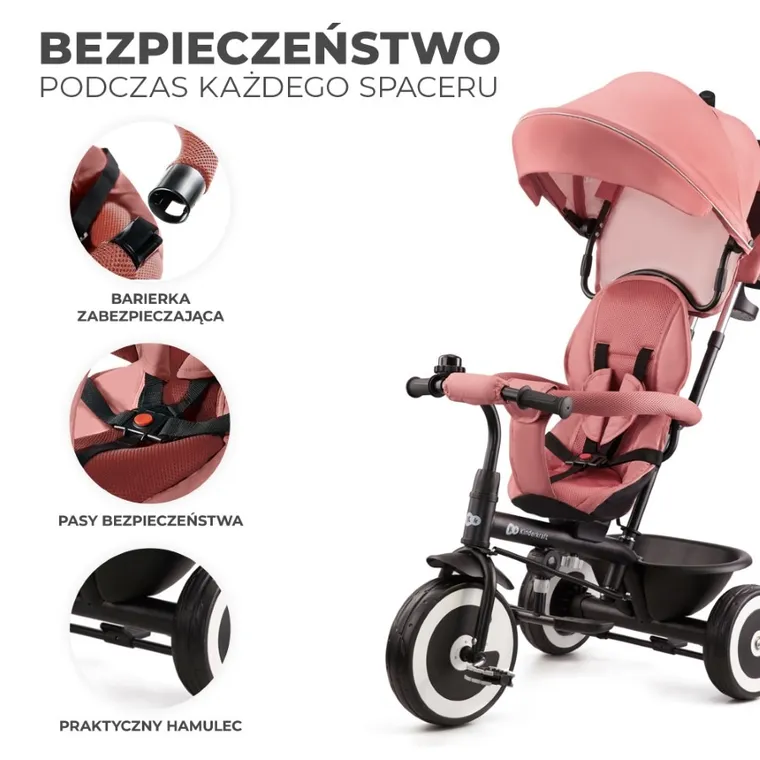 Kinderkraft, Aston, tricicleta, Rose Pink