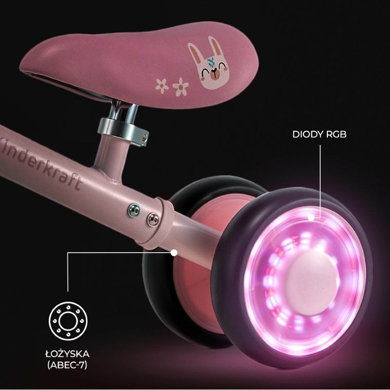 Kinderkraft, Cutie Flash, bicicleta fara pedale, Pink