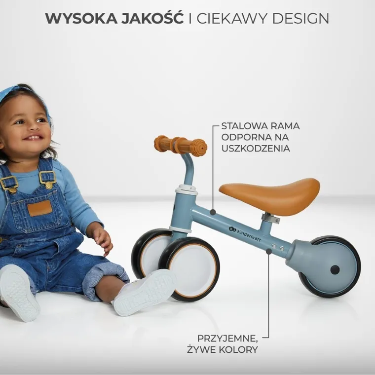 Kinderkraft, Cutie, mini-tricicleta bicicleta, bej deschis