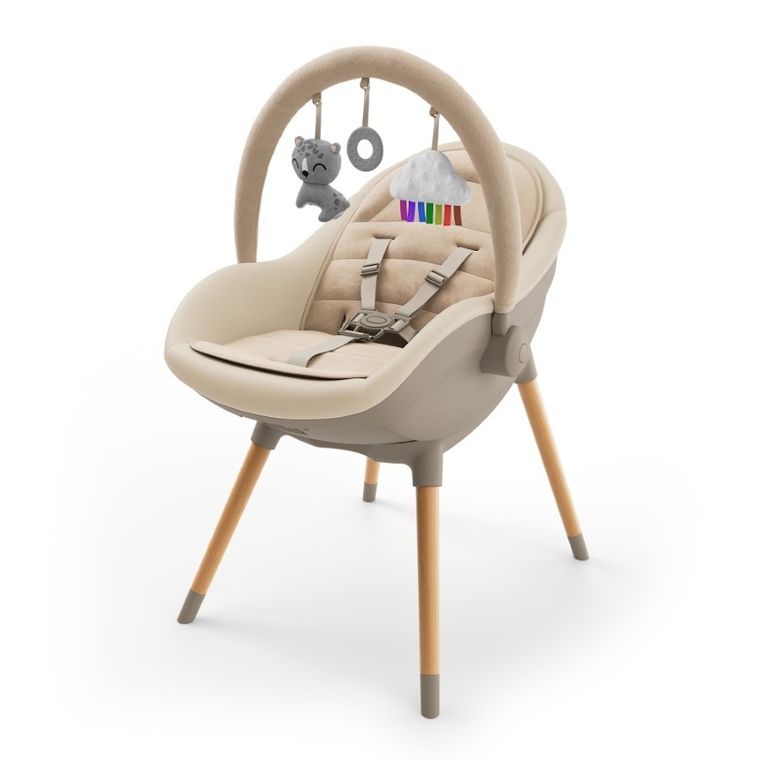 Kinderkraft, Fini Up, scaun de masa 3in1, bej