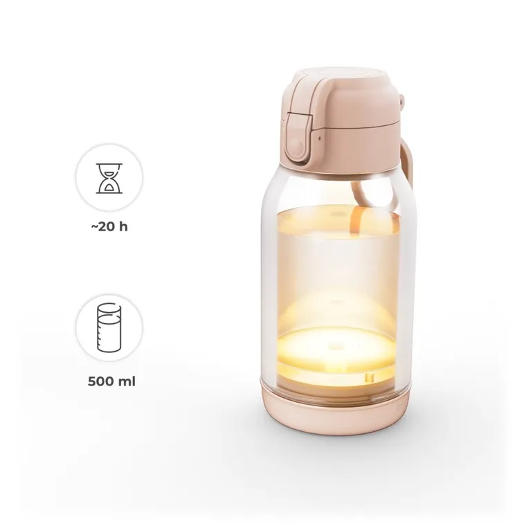 Kinderkraft, Gaja, incalzitor mobil de lapte si termos 2in1, bej, 500 ml