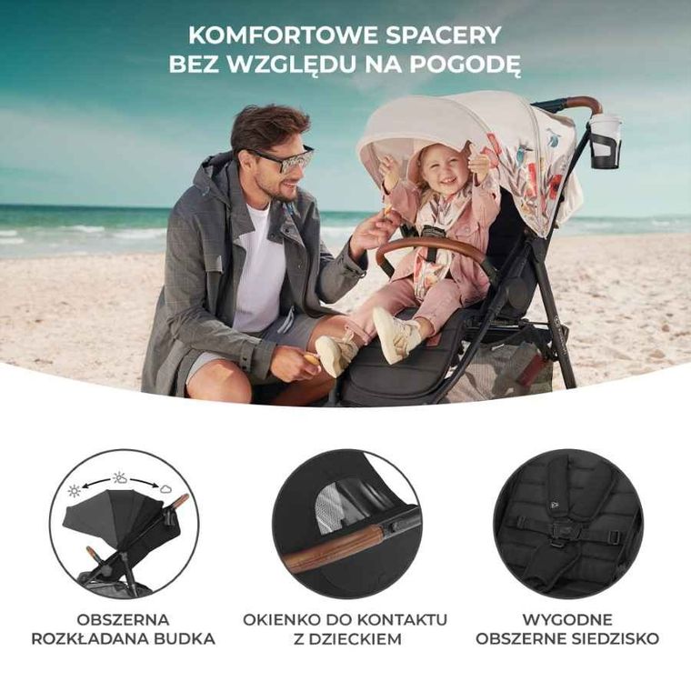 Kinderkraft, Grande Plus, carucior sport, Black