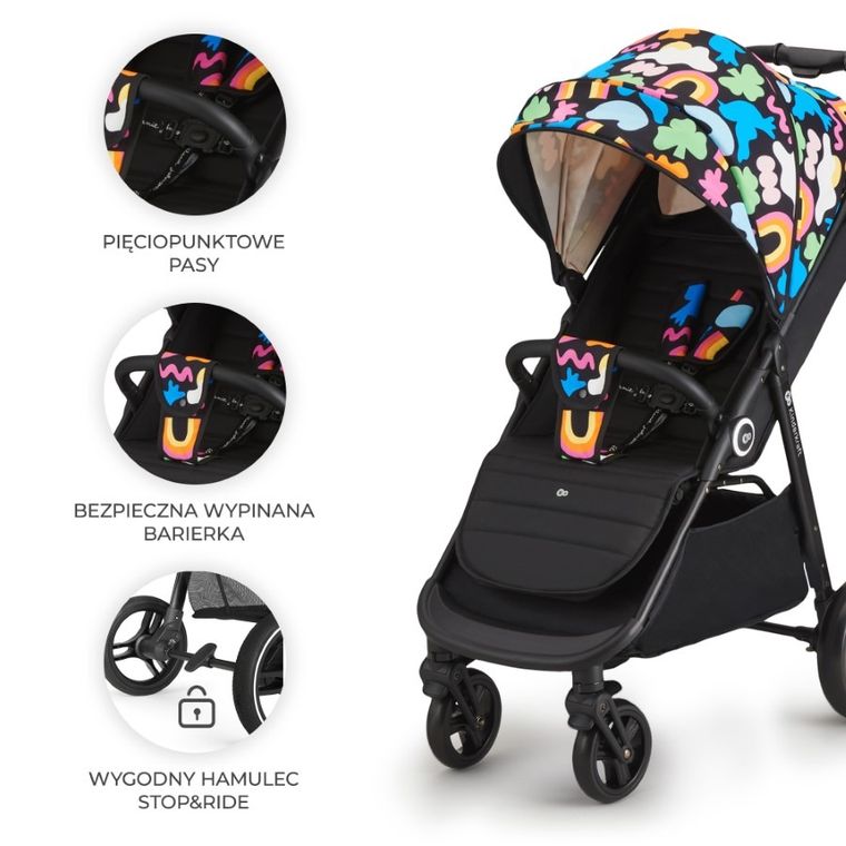 Kinderkraft, Grande Plus, carucior sport, Happy Shapes