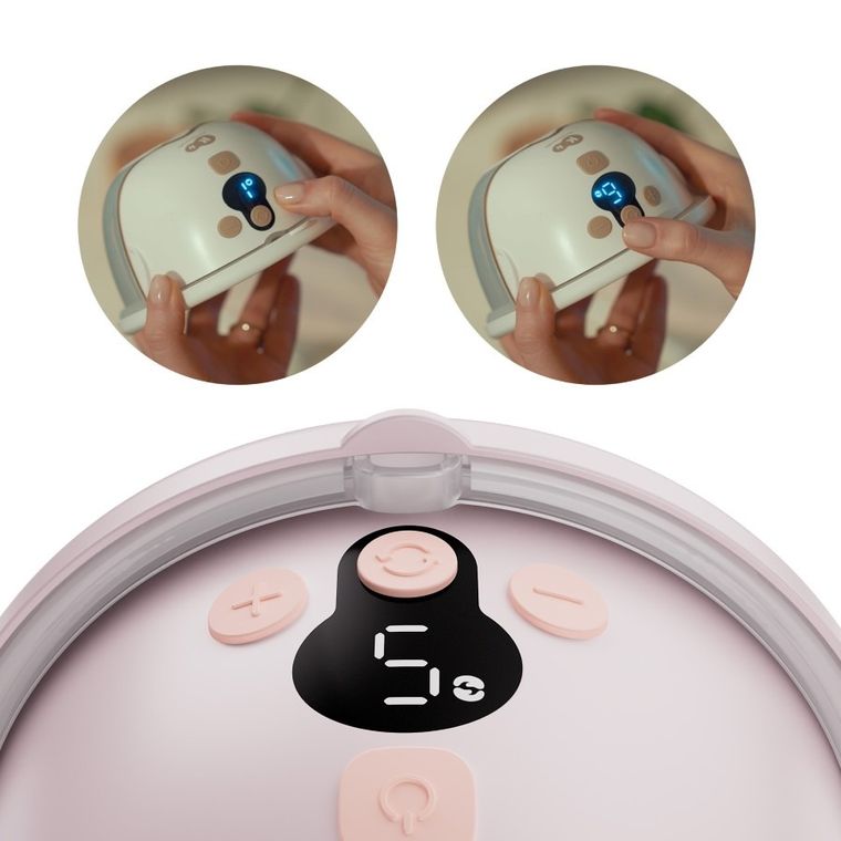 Kinderkraft, Hands-Free, pompa electrica simpla pentru san MamaFlow, Pink