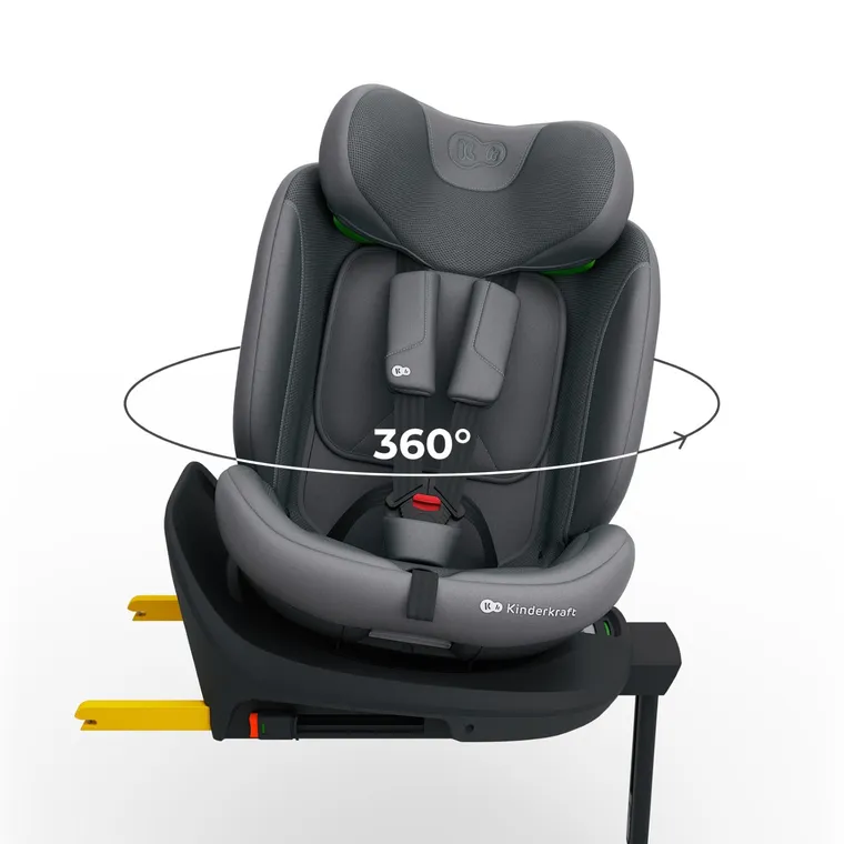 Kinderkraft, I-360 2 Plus, scaun auto, i-Size, gri, 40-150 cm
