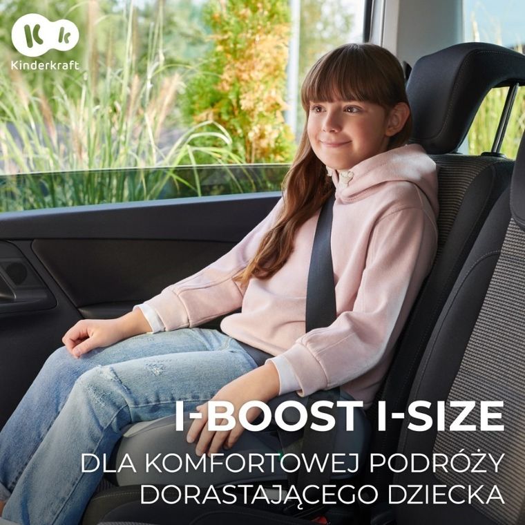 Kinderkraft, I-Boost, inaltator auto, Pink, 135-150 cm