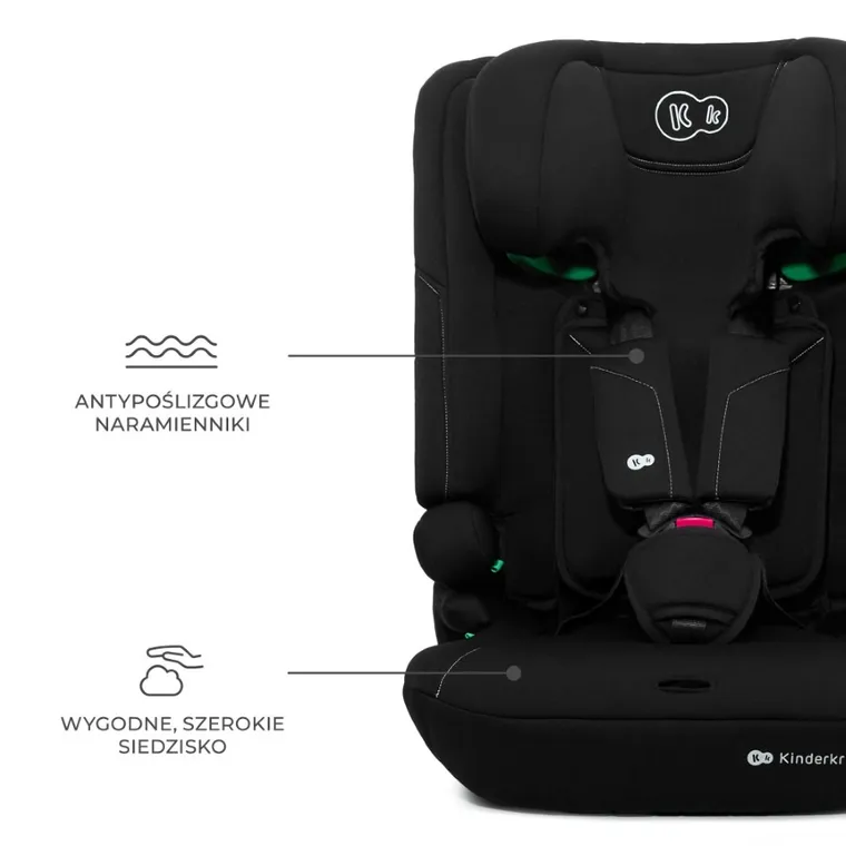 Kinderkraft, I-Comfy, scaun auto 3in1, i-Size, Black, 76-150 cm
