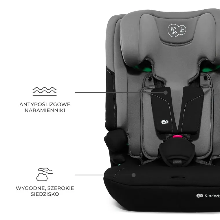 Kinderkraft, I-Comfy, scaun auto 3in1, i-Size, Dark Grey, 76-150 cm