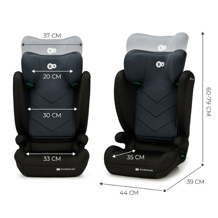 Kinderkraft, I-Spark, scaun auto, 100-150 cm, Black