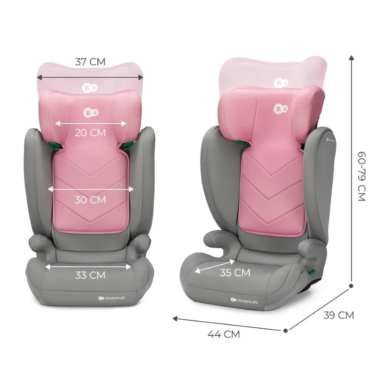 Kinderkraft, I-Spark, scaun auto, 100-150 cm, Pink