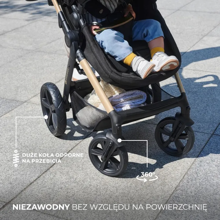 Kinderkraft, Moov 2, carucior multifunctional 3in1, Moonlight Grey