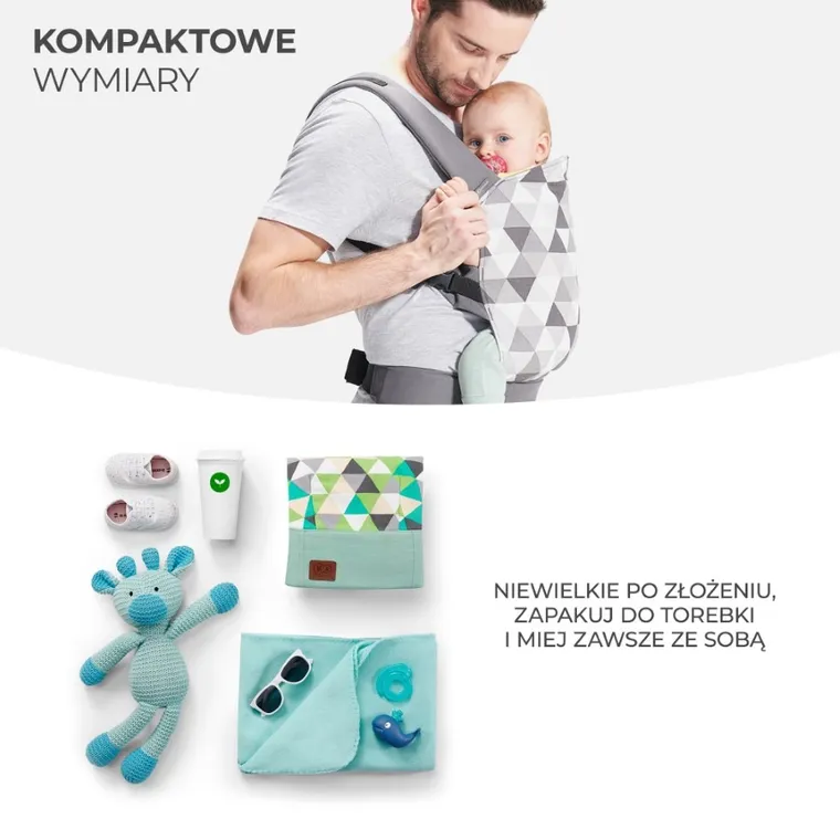 Kinderkraft, Nino Confetti, marsupiu ergonomic pana la 20 kg, denim