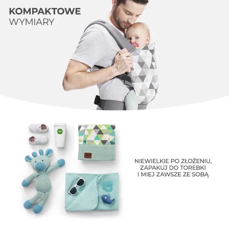 Kinderkraft, Nino Confetti, marsupiu ergonomic pana la 20 kg, grey