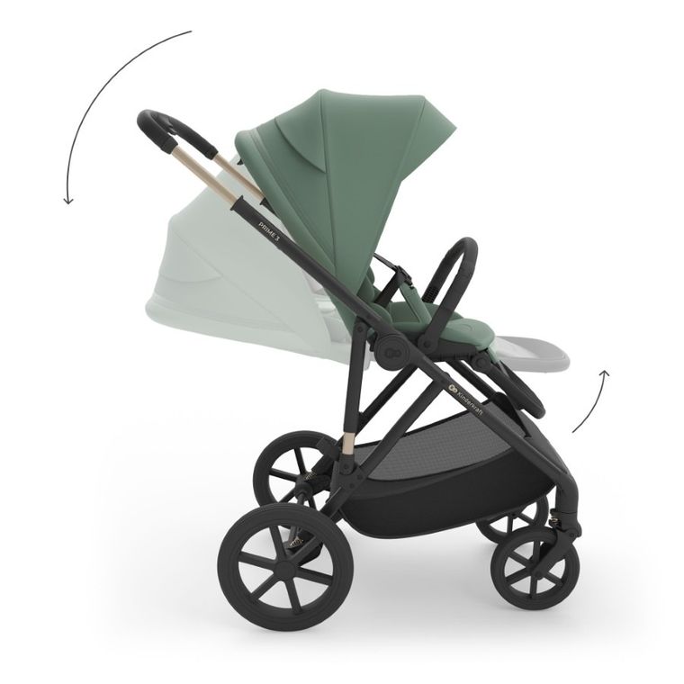 Kinderkraft, Prime 3, carucior multifunctional, 3in1, Dark Green