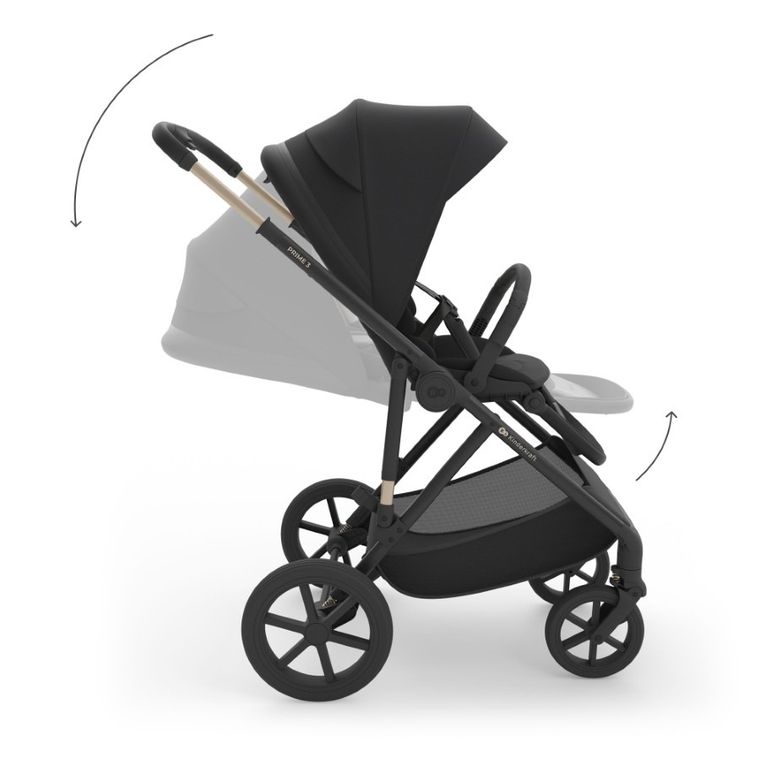 Kinderkraft, Prime 3, carucior multifunctional, 3in1, Venezian Black