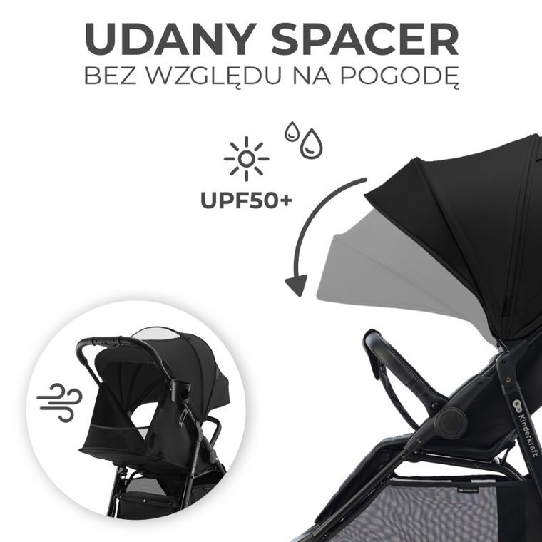 Kinderkraft, Rine, carucior sport, Classic Black