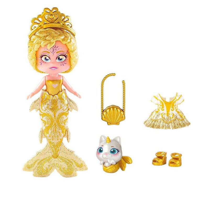 KookyLoos, Kooky Mermaids, Jewel, mini papusa sirena, set de joaca