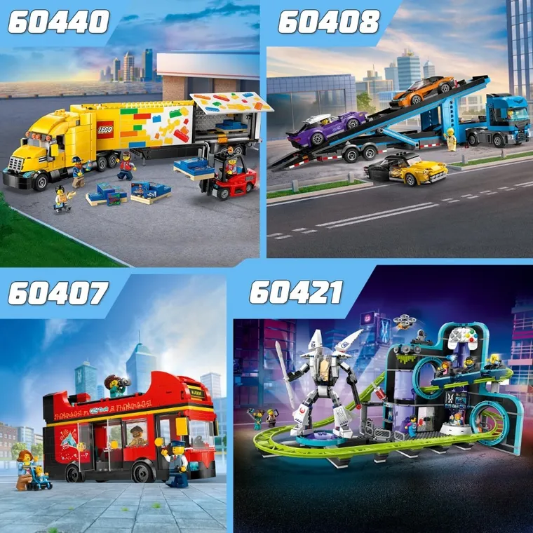 LEGO City, Autobuz turistic rosu cu etaj, 60407