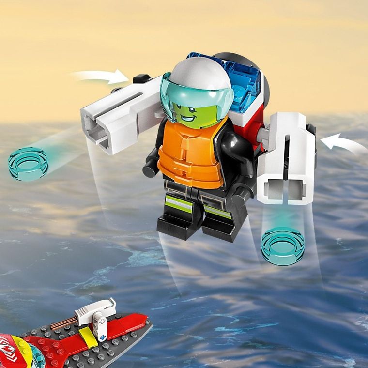 LEGO City, Barca de salvare a pompierilor, 60373
