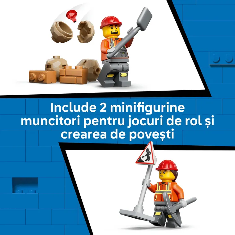 LEGO City, Buldoexcavator galben, 60480