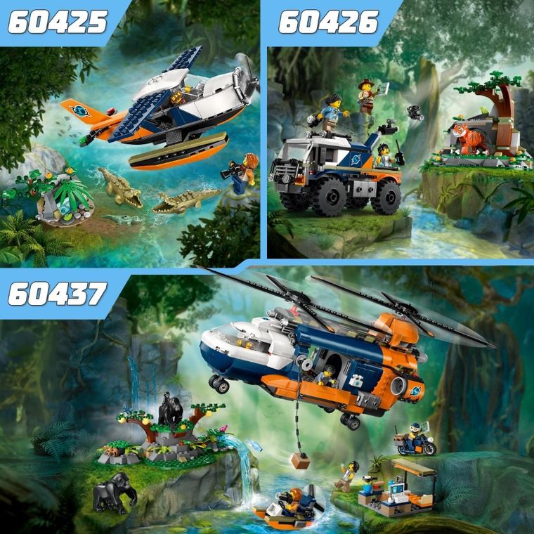 LEGO City, Elicopterul unui explorator al junglei la tabara de baza, 60437