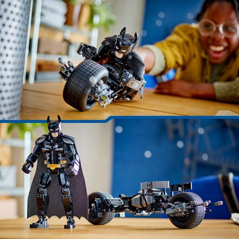 LEGO DC Batman, Figurina de constructie Batman si motocicleta Bat-Pod, 76273