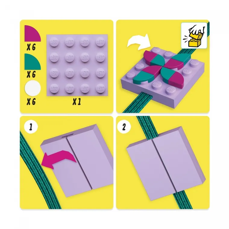 LEGO Dots, caiet cu placa si piese de decorat