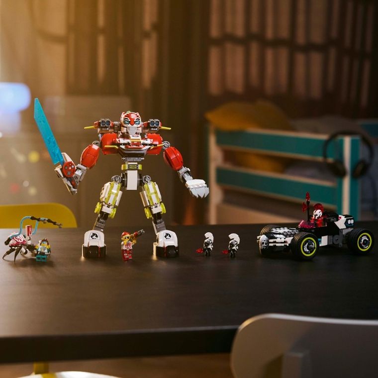 LEGO DREAMZzz, Robotul tigru al lui Cooper si masina hot rod a lui Zero, 71497
