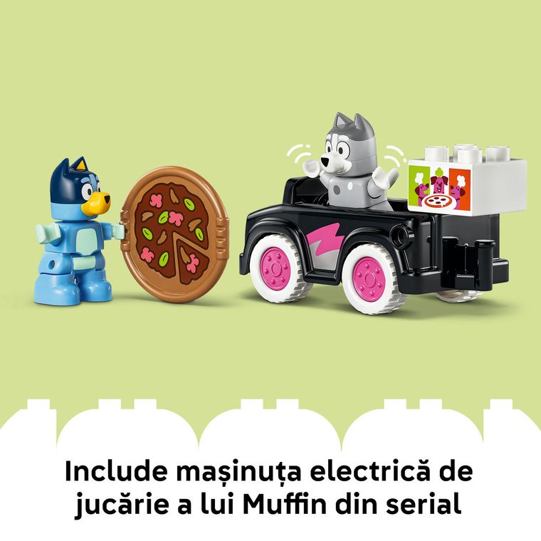 LEGO DUPLO Bluey, Muffin si Blue, fetele care aduc pizza, 10469