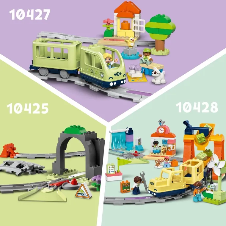 LEGO DUPLO, Set de extindere Pod si sine de cale ferata, 10426