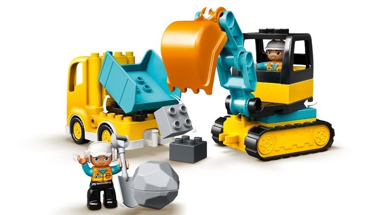 LEGO DUPLO Town, Camion si excavator pe senile, 10931