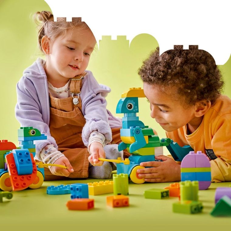 LEGO DUPLO Town, Dinozauri pe roti 3 in 1, 10451