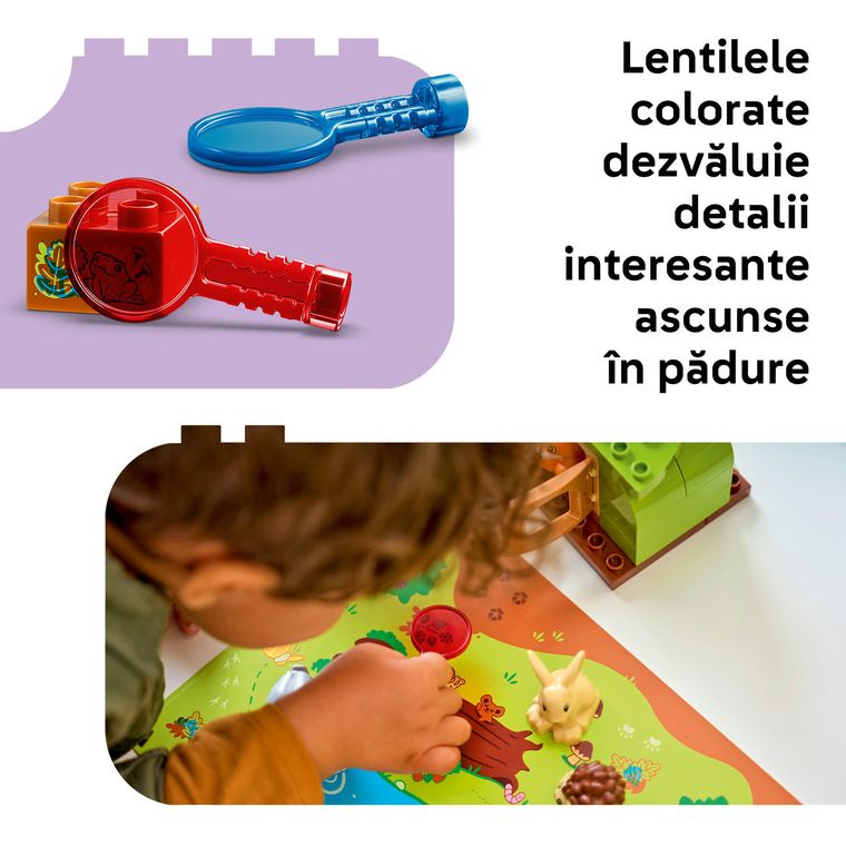 LEGO DUPLO Town, Padurea descoperirilor cu animale salbatice, 10480