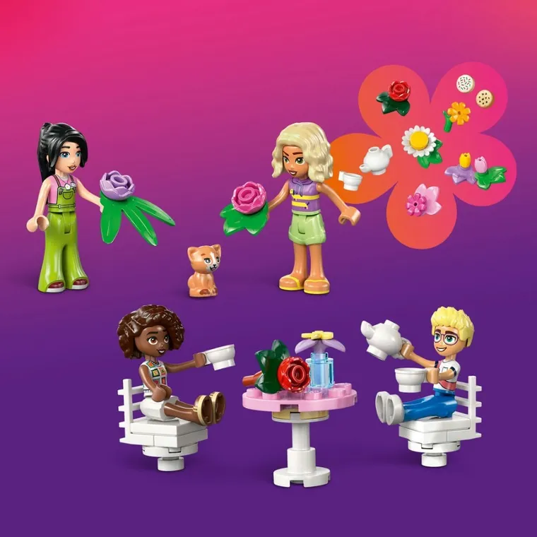 LEGO Friends, Cafenea cu multe plante si florarie, 42671