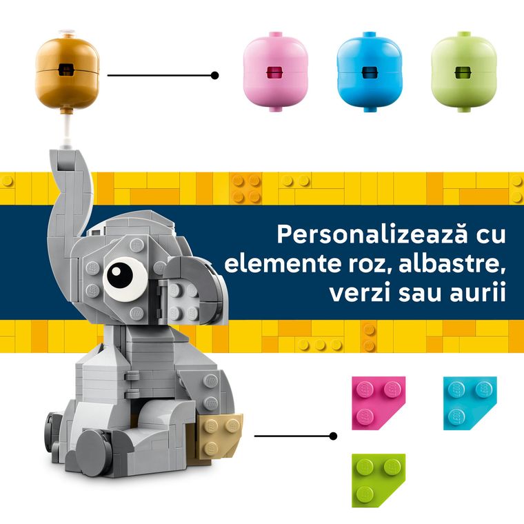 LEGO Iconic, Pui de elefant pe cer, 40814