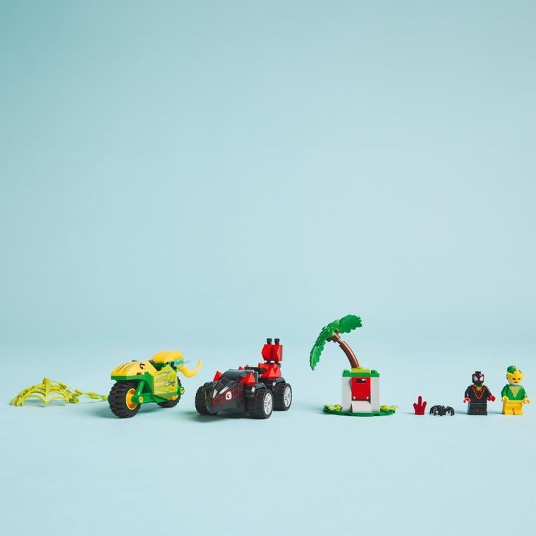 LEGO Marvel, Spin si Electro intr-o urmarire cu dino-vehicule, 11198