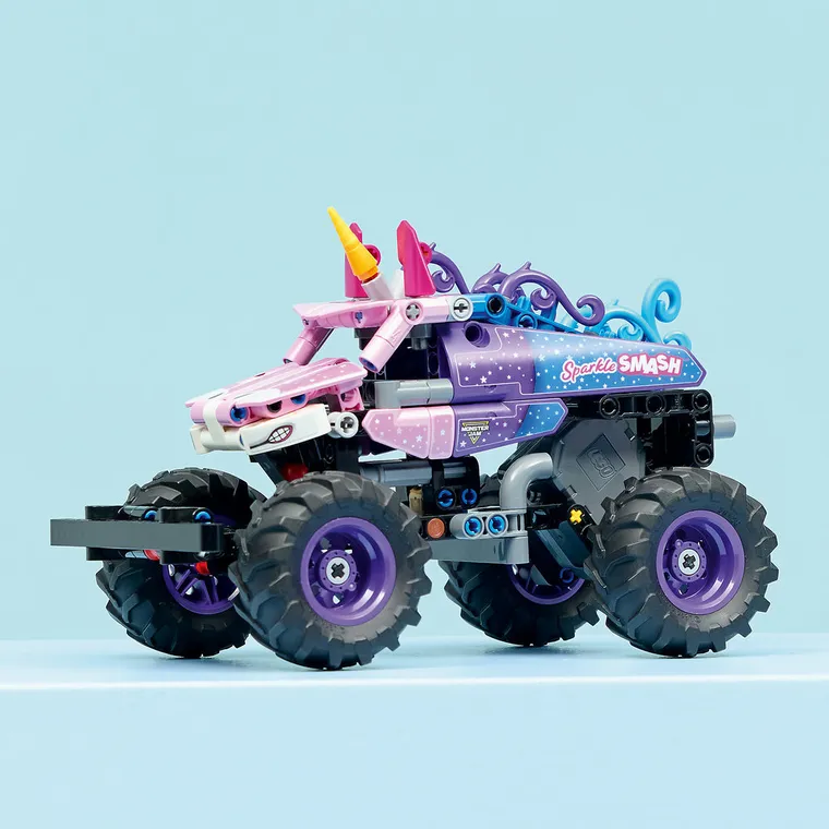 LEGO Technic, Monster Jam Sparkle Smash cu motor cu arc, 42220