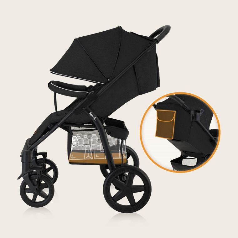 Lionelo, Annet Plus, carucior sport, Black Carbon