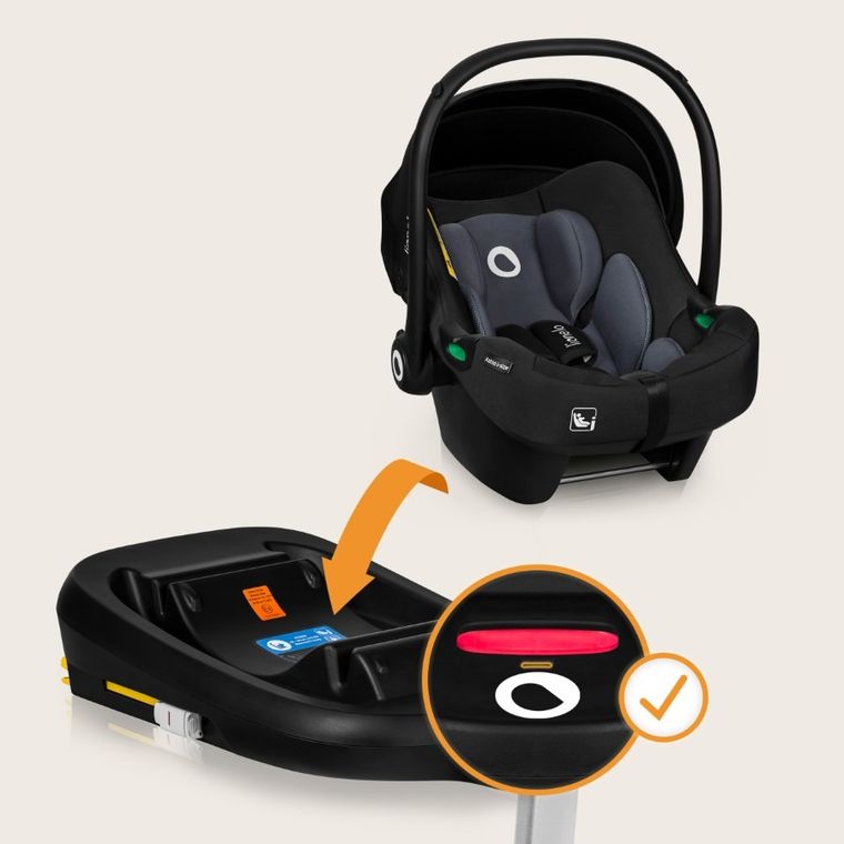 Lionelo, Astrid, baza pentru scaun auto, Black